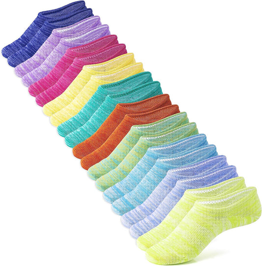 No Show Socks Women 10 Pairs Low Cut Anti-Slid Novelty Athletic Casual Invisible Liner Socks